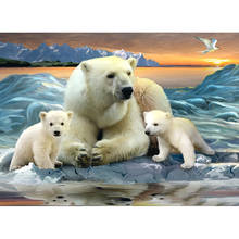 Kexinzz cuadrado completo/taladro redondo 5D DIY diamante pintura "oso polar" bordado punto de cruz mosaico 5D hogar Decoración regalo Y6464 2024 - compra barato