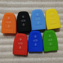 3 Button Silicone Remote Key Cover Case Fob Fit For Audi A6L Q7 TT R8 A3 A4L 2024 - buy cheap