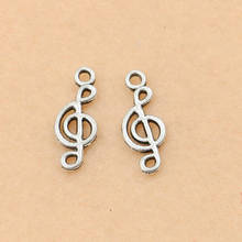20pcs Tibetan Silver Plated Music Note Charm Pendants Jewelry Making Bracelet Craft Handmade Necklace Diy Accessories 20x8mm 2024 - buy cheap