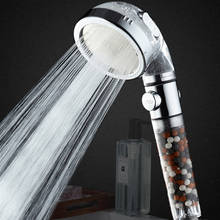 Chuveiro de alta pressão ajustável, chuveiro de mão com 3 modos de ajuste, economia de água, um botão para parar a água, banho, banheiro 2024 - compre barato