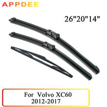 APPDEE Wiper Front & Rear Wiper Blades Set For Volvo XC60 2012-2017 2016 2015 Windshield Windscreen 26"+20"+14" 2024 - buy cheap