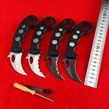 Нож Karambit D2 со стальным складным лезвием, CS GO, тактические боевые карманные ножи, охотничий нож для выживания на природе, самообороны, инструменты для повседневного использования 2024 - купить недорого
