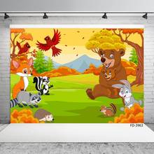 Jungle Safari Animal Birthday Photophone Photography Background Baby Shower Photo Booth Studio Props Vinyl Photocall Backdrops 2024 - buy cheap