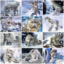Evershine diamante bordado leopardo 5d diy pintura diamante quadrado completo animais imagens de strass arte decoração para casa 2024 - compre barato