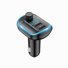 FM Transmitter Bluetooth-compatible 5.0 Handsfree Car Kit Audio MP3 Player With Fast Charging Car Auto Charger Car Accessories 2024 - buy cheap