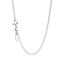 Collar de cadena de plata Base para mujer, gargantilla de Plata de Ley 925, cadena fina Collier, joyería con logotipo de marca 2024 - compra barato