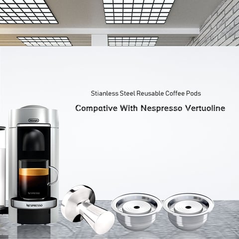 Stainless Steel Coffee Filters For Nespresso Vertuoline Plus Delonghi Env150 Refillable Coffee Capsule Pod Vertuo Plus 70ml Buy Cheap In An Online Store With Delivery Price Comparison Specifications Photos And