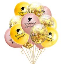 Balão de látex para graduação, 2021 pçs, confete para graduação, festas, parabéns, presente para graduação 2024 - compre barato
