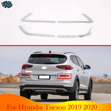 Refletor traseiro para hyundai tucson 2019 2020, acessório para carro, abs, cromado, luz de neblina, tampa de moldura, decoração 2024 - compre barato