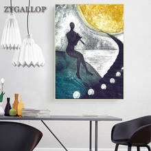 Modern Abstract Art Pictures Print Canvas Painting Man on the Moon Art Posters Cuadros Scandinavian Wall Art Home Decor Prints 2024 - buy cheap