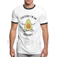 Футболка с принтом "Я авокадо", 100% хлопок, большой размер 2024 - купить недорого