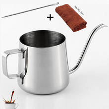 Stainless Steel 350ml/12oz Small Pour Over Coffee Kettle Long Narrow Spout Coffee Pot Towel Garland Needle 2024 - buy cheap