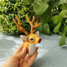Mini boneco de resina com cabeça de cervo sika, presente para decoração de casa para 7x7x14cm xf2682 2024 - compre barato