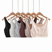 BRADELY MICHELLE Solid Colour Straight Drawstring Knitted Tank Tops  Casual Women's Cozy Sports  Six Colors Summer Crop Tops 2024 - buy cheap
