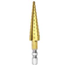 3-13mm HSS Step Drill Bit Titanium Coated Hex Shank Reaming Core Drill Cone Hole Cutter Drill Bits For Metal Wood 2024 - buy cheap