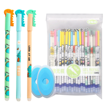 Juego de bolígrafos de Gel borrables, set de 63 unids/set de recambios de tinta azul y negra de 0,5mm, bonitos bolígrafos lavables con mango de dibujos animados, material escolar Kawaii, papelería 2024 - compra barato