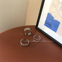 Conjunto de tres anillos ajustables estilo Hip Hop Punk para hombre y mujer, juego de anillos de cobre, joyería de moda para fiesta, A855 2024 - compra barato
