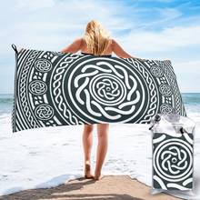 Ультралегкое компактное быстросохнущее полотенце, абстрактное кельтское полотенце из микрофибры с мандалой, Походное полотенце для лица, наборы для путешествий на открытом воздухе 2024 - купить недорого