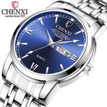 Mens Watches New CHENXI Top Luxury Brand Full Steel Waterproof Quartz Watch Men Fashion Business Date Clock Relogio Masculino 2024 - buy cheap