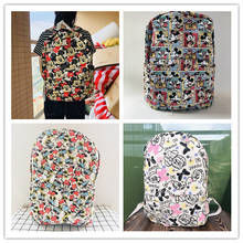 Disney Minnie Mickey Anime Figures Cartoon Product Cosplay Accessories Casual Backpack Rucksacks Gifts  Unisex 2024 - buy cheap