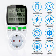 EU Digital Plug Energy WattMeter Wattmeter Wattage Electricity Kwh Power monitor Meter Measuring Measuring Outlet Power Analyzer 2024 - buy cheap