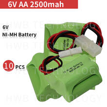 10 PCS/lot KX Original New 6V AA 1800mAh Ni-Mh Rechargeable Battery Pack With Plug 3+2 Free Shipping 2024 - buy cheap