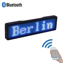 Bluetooth LED name badge programmable LED display rechargeable adverting light for restaurant waiter party event exhibition show 2024 - buy cheap