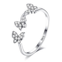 SILVERHOO 925 Sterling Silver Ring For Women Fine Jewelry High Quality Cubic Zirconia Lady Butterfly Rings New Star Products 2024 - buy cheap