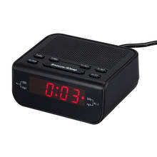 Multi-função digital led despertador fm rádio relógio de exibição de tempo com função de sono de modo de soneca de alarme duplo 2024 - compre barato