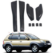 Recambio de cubierta de plástico para coche Hyundai Tucson, accesorio de plástico negro para el techo, extremo de la pierna del riel, 8 unidades, 2004, 2005, 2006, 2007, 2008 2024 - compra barato