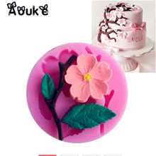 Resina epóxi em 3d para decoração de bolo, molde de silicone em formato de flor para decoração de bolos, 1 peça 2024 - compre barato