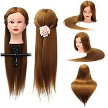 Mannequin head hairdresser doll head 60 cm 22 inches synthetic hair, mannequin, female hairstyle styling training Stylish fine 2024 - buy cheap