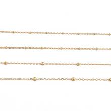 1m Width1.6/2mm 18k Gold Plated 2 3 3.5 4mm Ball Chain Necklace Bead Chain For DIY Jewelry Making Bracelet Anklet Accessories 2024 - buy cheap