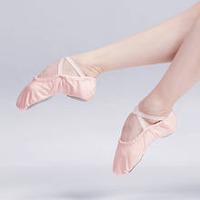 Zapatillas de Ballet elásticas para niña y niño, zapatos planos de lona, suela suave de ante y cuero 2024 - compra barato