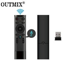 Mando a distancia Q5 Air Voice para Smart TV, dispositivo inalámbrico de 2,4 GHz con Control de voz, giroscopio, compatible con Android BOX y PC 2024 - compra barato