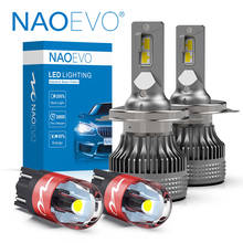 NAOEVO H4 H7 led Auto Farol H11 HB4 9006 H1 HB3 9005 H8 12V 30W H13 H10 H9 Luz Do Carro Nevoeiro 9007 9004 9008 Ventilador Turbo W5W Lâmpada 2024 - compre barato