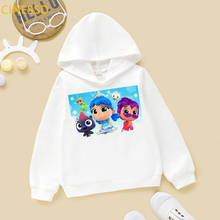 True And The Rainbow Kingdom-Sudadera con capucha para niños y niñas, suéter de terciopelo con capucha, disponible en blanco, rosa, amarillo, de 3 a 13 años 2024 - compra barato