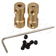 2pcs 3.17 x 2.3mm Copper Shaft Motor Flexible Coupling Coupler Connection Golden 2024 - buy cheap