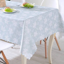 Modern PVC Rectangle Tablecloth Home Decor Blue/Milky/Pink Waterproof Oilproof Dining Table Cover Family Table Cloth Easy Clean 2024 - buy cheap