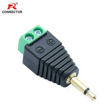 Conector Jack Mono 3,5mm 1/8 ", conector AV Balun, enchufe macho chapado en oro, 4 Uds. 2024 - compra barato