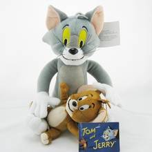 [Divertido 2 unids/lote bebé juguetes 30cm gato y ratón juguetes de peluche muñecas Boneca Pelucia educación juguetes para niños de regalo 2024 - compra barato