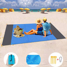 Beach Blanket, Portable Lightweight Waterproof Sandproof Picnic Blanket Bag Quick Drying Strong   Blanket for Travel Hiking 2024 - buy cheap