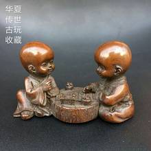Requintado cobre puro bronze antigo chá cerimônia pequenos ornamentos 2024 - compre barato
