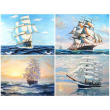 MTEN Ship Diamond Painting Cross Stitch Needlework Craft Gift DIY 5D Diamond Mosaic Embroidery Landscape Patterns Rhinestone 2024 - buy cheap