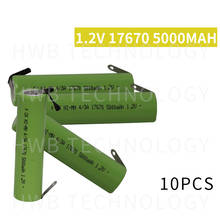 10 PCS/lot Brand new Original 1.2V 17670 5000mAh Ni-Mh Rechargeable Battery With Pins Free Shipping 2024 - buy cheap