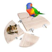 Деревянная подставка для домашних животных, стойка для игрушек, хомяков, доска, ветки, окуни для птичьей клетки 2024 - купить недорого