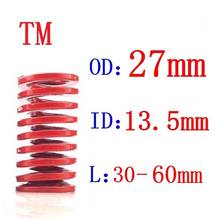 1Pcs Red Medium Load Compression Spring Loading Die Mold Spring Outer Diameter 27mm Inner Diameter 13.5mm Length 25-60mm 2024 - buy cheap