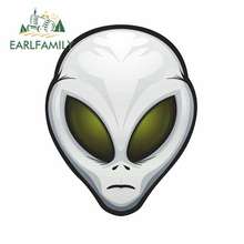 EARLFAMILY 13cm x 13cm Cartoon Alien Grey Car Stickers Waterproof Anime Sunscreen Vinyl Scratch-proof Fine Decal Accessories 2024 - buy cheap