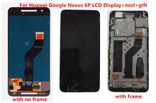 100% Оригинальный ЖК-дисплей для huawei Google Nexus 6P H1511 H1512 ЖК-дисплей с сенсорным экраном дигитайзер сборка Запасная часть 2024 - купить недорого
