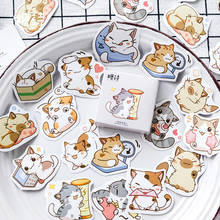 45 pçs kawaii gato decorativo adesivo conjunto diy decoração diário japonês papelaria encaixotado adesivos crianças presente da escola suprimentos 2024 - compre barato